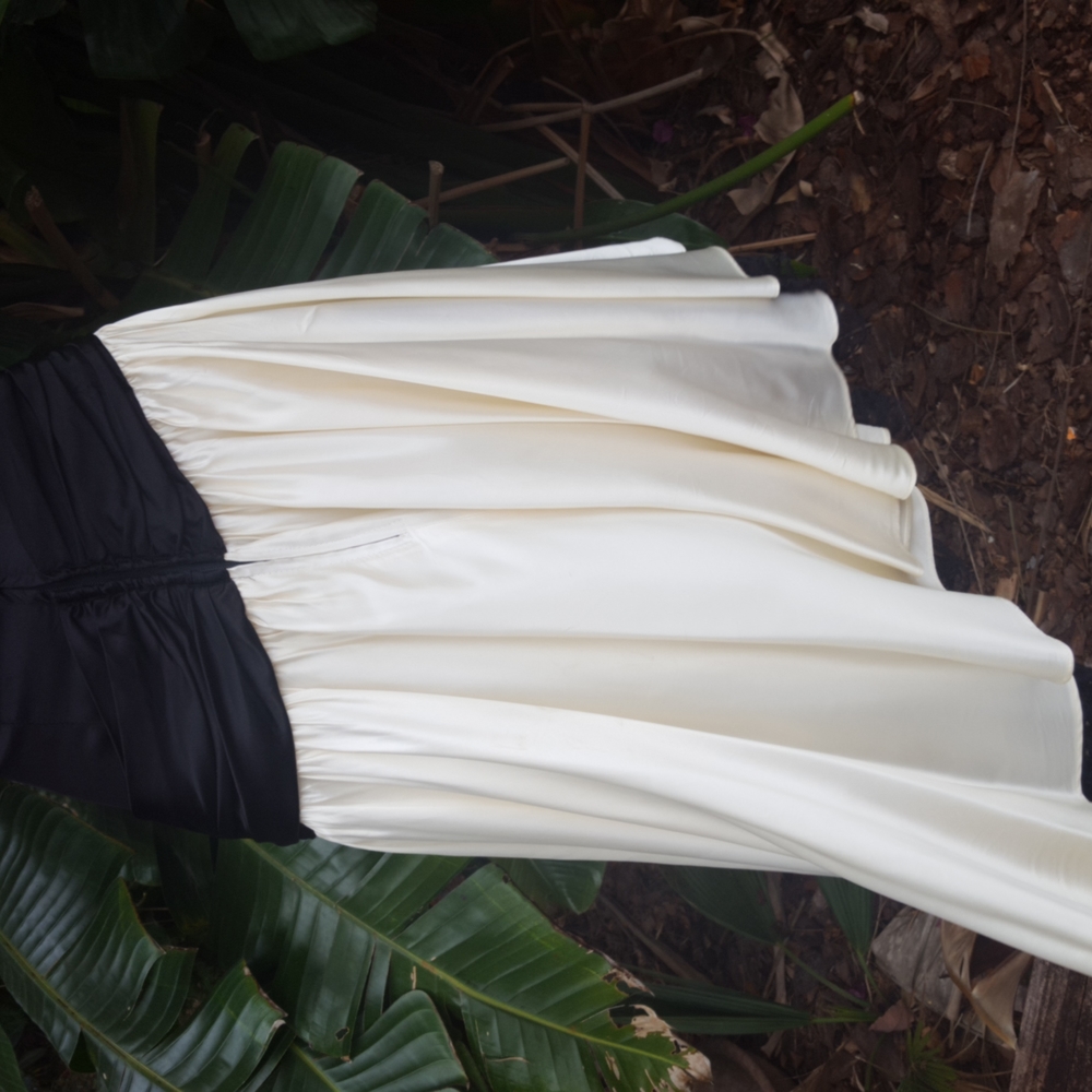 drop waist strapless corset, assymetric dress - Picture 9 of 13
